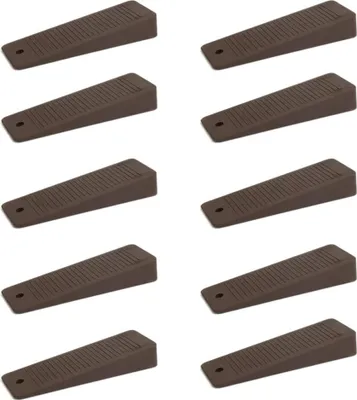 Produktbild von 10x sossai Türkeile aus Hartgummi in Braun Türstopper Türpuffer Keil Türkeil