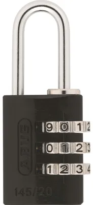 Produktbild von Abzahlen Number Vorhängeschloss 145 20 - Schwarz, 5 cm