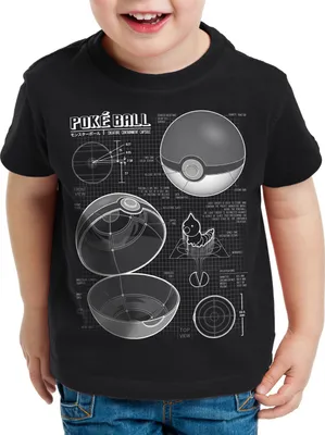 Produktbild von A.N.T. Mosterball Blaupause Kinder T-Shirt monster spiel online