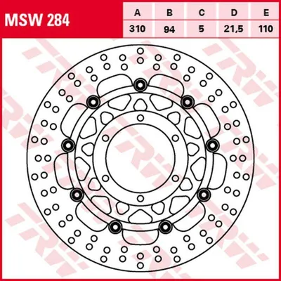 Produktbild von TRW Bremsscheibe Allround schwimmend MSW284 ST1300 Pan European SC51