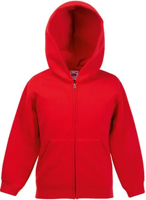 Produktbild von Fruit of the Loom - Kids Premium Hooded Sweat-Jacket - Red - 152