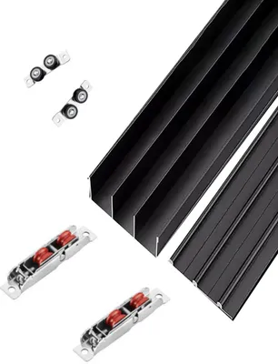 Image de Rails de porte coulissante pour armoires et penderies