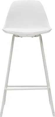 Immagine prodotto di Miliboo - Sgabello di design con gambe in metallo bianco 65 cm (set di 2) FRANZ