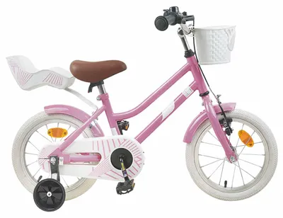 Image de Vélo pour enfants vidaXL 14 pouces, pour les 3-5 ans, rose clair