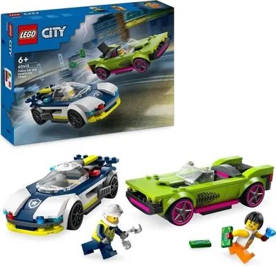 Obrázek produktu pro LEGO City Policejní honička s policejním autem a superautem, stavebnice pro děti od 6 let, s minifigurkami
