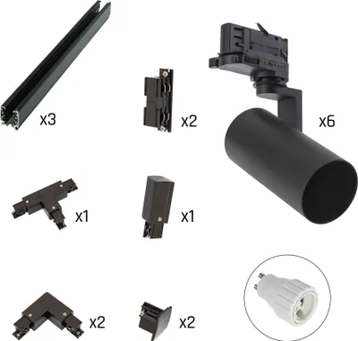 Produktbild von MADARA MINI LED Stromschienenstrahler 3-Phasen GU10 Schwarz