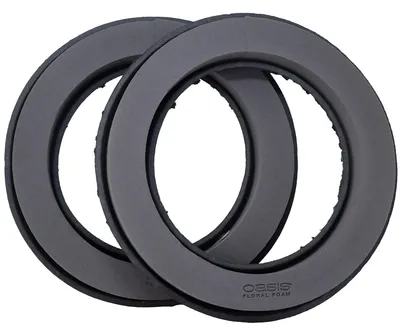 Produktbild von OASIS Steckschaum BLACK BIOLIT Ring Ø39cm Steckmasse Steckschwamm - 2 Stück