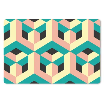 Produktbild von MuchoWow® Mauspad Mousepad 3D - Muster - Würfel 27x18 cm - Mousepads - Maus Mat - Pad - Mausunterlage - Büroartikel - Desk Matten