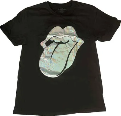 Zdjęcie produktu dla The Rolling Stones Foil Tongue Black S Damskie Koszulka
