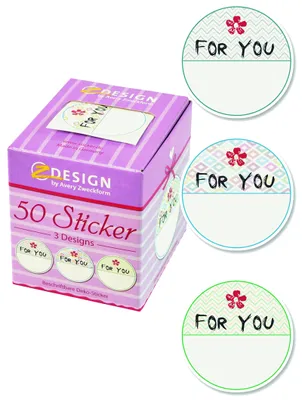 Immagine prodotto di AVERY Zweckform ZDesign adesivi in rotolo "Etichettatura" "FOR YOU" 50 pezzi