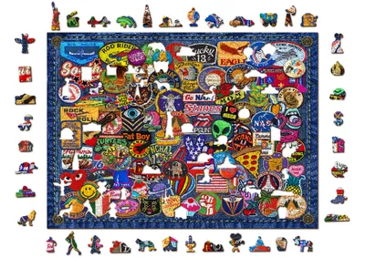 Produktbild von WOODEN CITY Holzpuzzle Crazy patch 2in1, 1010 Teile ECO
