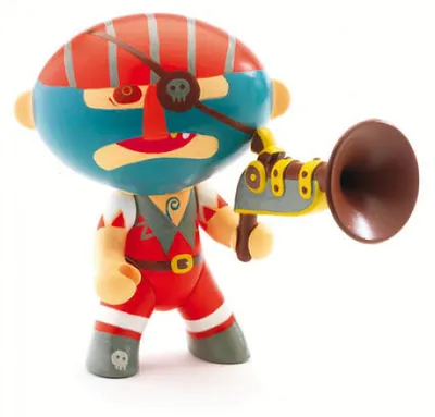Produktbild von Djeco Arty Toys Barbazur, detailreiche bewegliche Piraten-Spielzeugfigur
