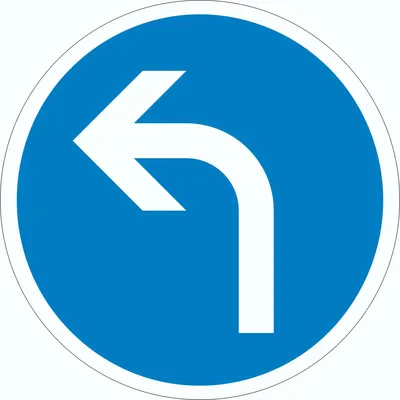 Produktbild von Aufkleber Kreis Fahrtrichtung links Symbol Ø50mm