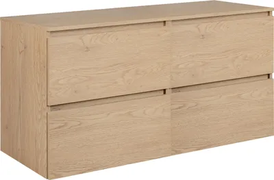 Obrázek produktu pro SKŘÍŇ DO KOUPELNY 120 cm (2 X 60) + DESKA, barva: světlý dub, 120 x 46 x 60,7 cm, s pracovní deskou