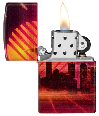 Obrázok produktu pre Zippo Cyber City Design benzínový zapaľovač, 2021