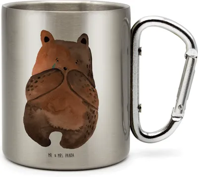 Produktbild von Mr. & Mrs. Panda Teetasse Bär Verlust - Transparent - Geschenk, Trauer Trauergeschenk Traurig Trösten Trost Liebeskummer, Thermobecher, Edelstahl, Teddy, Isolierbecher
