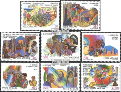 Produktbild von Briefmarken Vatikanstadt 1987 Mi 926-933 (kompl.Ausg.) postfrisch Papstreisen