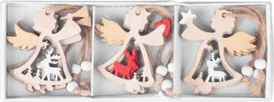 Image de Decoration MagicHome Noel, ange, suspendue, pack de 9 pcs, 5,5x7,5 cm