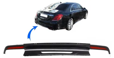 Imagen del producto de Difusor trasero para Mercedes Clase S W222, paquete Sport Line, modelo S63, producción desde 13.06.2017.