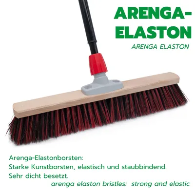 Obrázok produktu pre Novaliv sada metiel 50 cm I metla ručná metla a lopatka teleskopická násada I Arenga-Elaston čierno-červená I s výsuvnou násadou I priemyselná metla zametacia metla záhradná metla metla dvorová metla