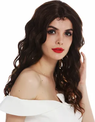 Produktbild von WIG ME UP Perücke lang wellig Mittelscheitel Kastanie Braun Mix VK-9-2T30