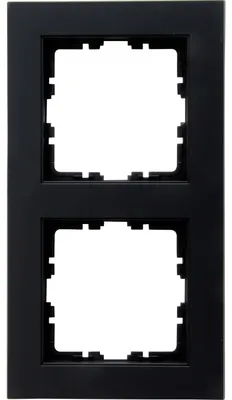 Produktbild von Kopp HK07-Abdeckrahmen 2-fach 402650007 Farbe:schwarz matt