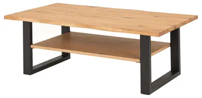 Produktbild von home24 Massiver Couchtisch - Eiche / Schwarz