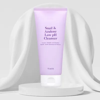 Produktbild von TIAM Snail & Azulene Low pH Cleanser 200ml - Sanftes Reinigungsgel mit Schneckenschleim-Extrakt und Azulene