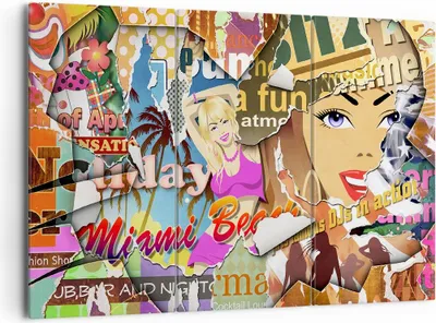 Produktbild von Bild auf Leinwand - Leinwandbild - Graffiti modern - 165x110cm - Wand Bild - Wanddeko - Wandbilder - Leinwanddruck - Bilder - Kunstdruck - Wanddekoration - Leinwand bilder - Wandkunst - CE165x110-3622