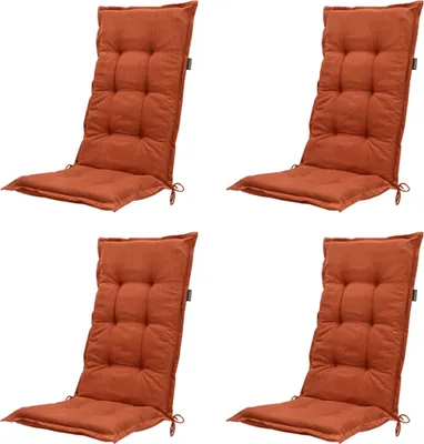 Produktbild von Madison - Gartenstuhlauflage Low Back Basic terra - Ca. 105x50 cm - 4er-Set