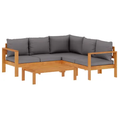 Produktbild von vidaXL 4-tlg. Garten-Sofagarnitur mit Kissen Massivholz Akazie