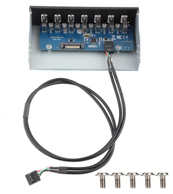 Zdjęcie produktu dla Przedni panel komputerowy USB, SATA 7 portów USB2.0, do skrzynki