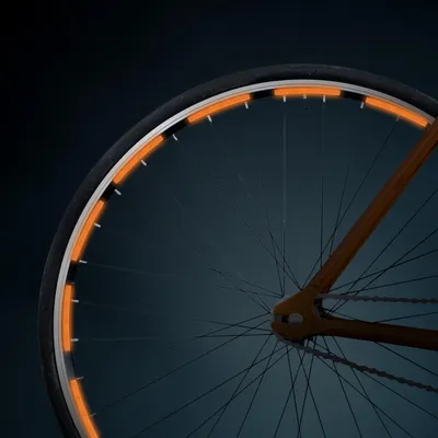 Produktbild von EAZY CASE 16 x Leuchtaufkleber, Reflektierende Aufkleber, Reflektorband selbstklebend für Fahrrad oder Kinderwagen - Sicherheit im Straßenverkehr zum Aufkleben, Orange