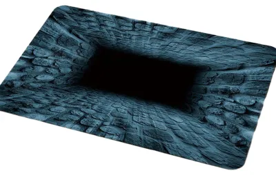 Produktbild von 3D-Optische-Täuschung-Fußmatte, rutschfest, realistischer 3D-Teppich für Wohnzimmer, Schlafzimmer, Badezimmer, Flur, pflegeleichter Dekoteppich