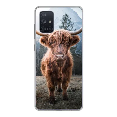 Produktbild von MuchoWow® Handyhülle Schutzhülle Hülle für Samsung Galaxy A51 5G Schottischer Highlander - Berg - Tier Silikon Softcase Handy Hülle - Abbildung