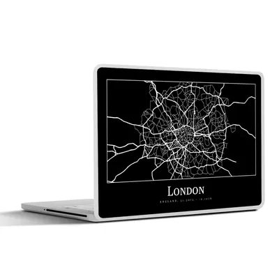 Produktbild von MuchoWow® Laptop Aufkleber Sticker Cover Karte - Stadtplan - London 40x30 cm - Laptop Dekoration - Selbstklebend