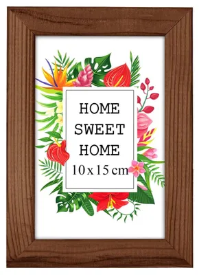 Obrázok produktu pre MG Design, rámček Braun, formát A6 (10 x 15 cm) – vyrobený z prírodného dreva s akrylátovým sklom, určený na zavesenie aj na postavenie, vhodný na fotografie, plagáty a puzzle