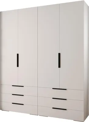 Produktbild von MEBLE KRYSPOL Inova 1 Möbelset Garderobe, 236,7x200x47cm - Weiß, Schwarz