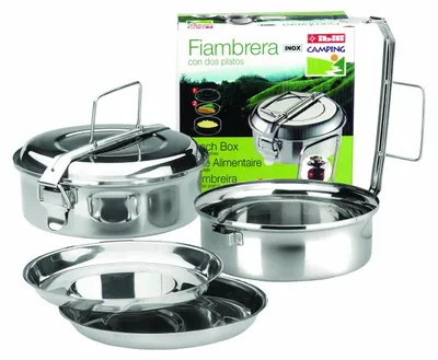 Vorratsbehälter Edelstahl 14 cm mit 2 Deckeln 0,75 l