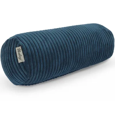 Produktbild von Herlag Kissenrolle ELLA 40x15 cm – kompakte Nackenrolle, Knierolle & Reisekissen, Blau