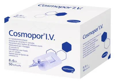 Produktbild von 8x Hartmann Cosmopor® I.V. Kanülenfixierverband | Packung (50 Stück)