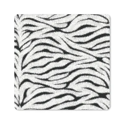 Produktbild von MuchoWow® Mauspad Mousepad Tiermuster - Zebra - Weiß 30x30 cm - Mousepads - Maus Mat - Pad - Mausunterlage - Gaming