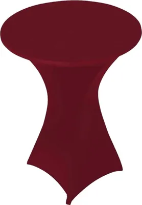 Produktbild von Stehtischhusse Stretch Bordeaux elastischer Bistrotisch Überzug, ø 60cm