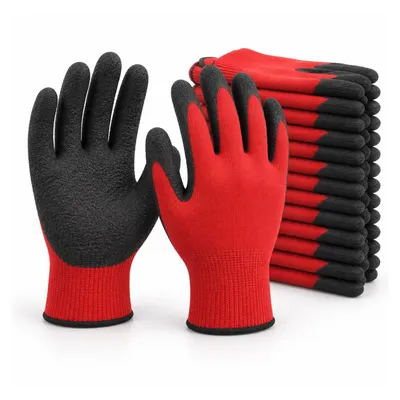 Image de VENNER gants de travail enduits de latex EN 388 3131X, rouge/noir, 12 paires, taille XXL (11)