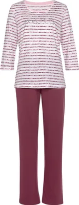 Produktbild von Vivance Dreams Pyjama 2 -teilig pink-rot-gestreift Größe 36/38