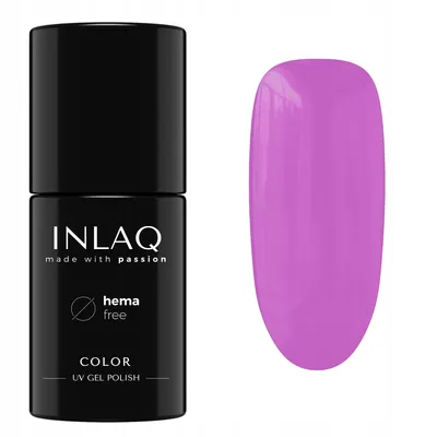 Zdjęcie produktu dla INLAQ Lakier Hybrydowy Fuchsia Pink 6ml HEMA Free
