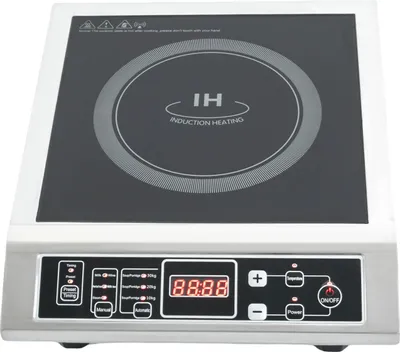 Obrázek produktu pro Přenosná indukční varná deska – jedna varná plotna – 3500 W – 10 výkonových stupňů – 80–300 °C – časovač 0–3 h – IPX4 – zástrčka EU – černá barva