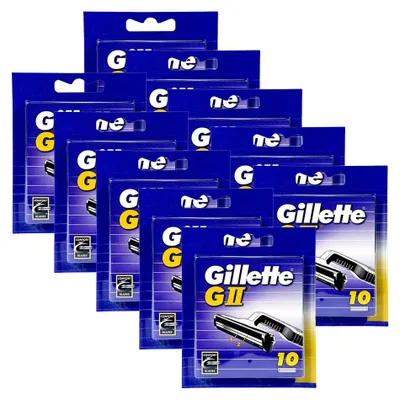 Produktbild von Gillette GII Rasierklingen, 10er Pack x 10
