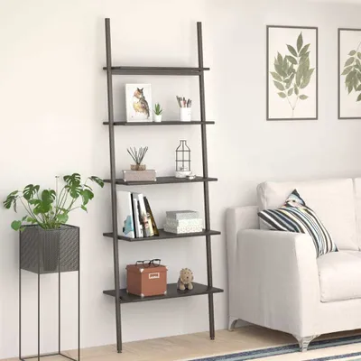 Immagine prodotto di The Living Store Scaffale a 5 ripiani nero 64x34x185,5 cm
