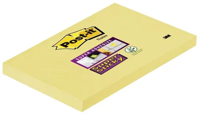 Produktbild von Post-it Haftnotizen Super Sticky Notes 127 x 76 mm kanariengelb 1 x 90 Blatt